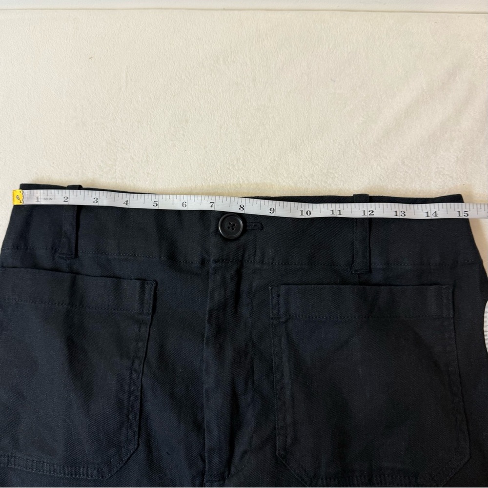 NWT Anthropologie Maeve The Colette Skirt in Black Linen Edition Size Medium - Picture 13 of 15